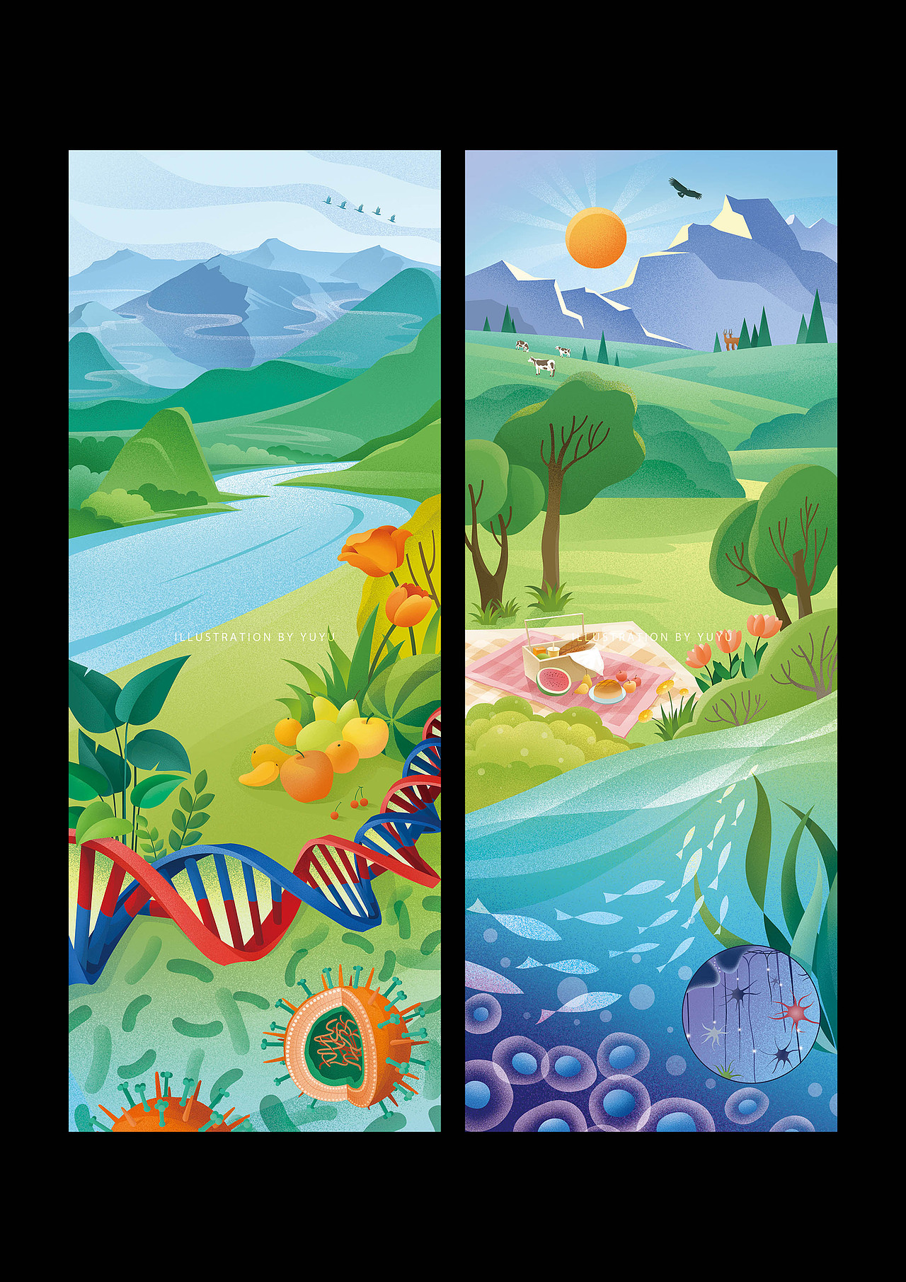 教材科教类插图（图ZMzIyNzQ4MzM2） - 商业插画 - 站酷设计师与鱼Yuyu原创素材 - 站酷ZCOOL