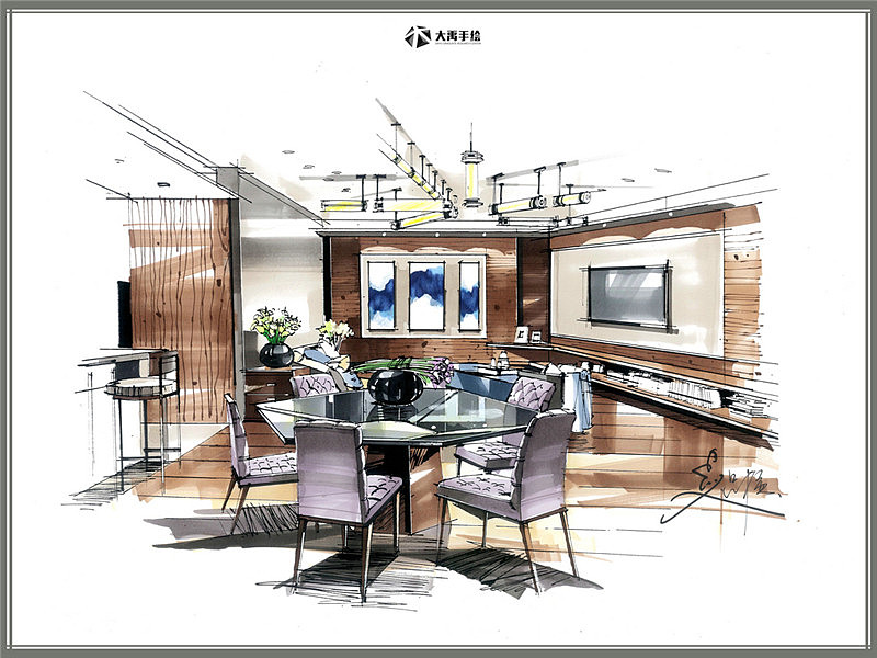 室内手绘分享！大禹手绘（图ZMjE0MzY4ODk2） - 其他 - 站酷设计师大禹手绘002原创素材 - 站酷ZCOOL