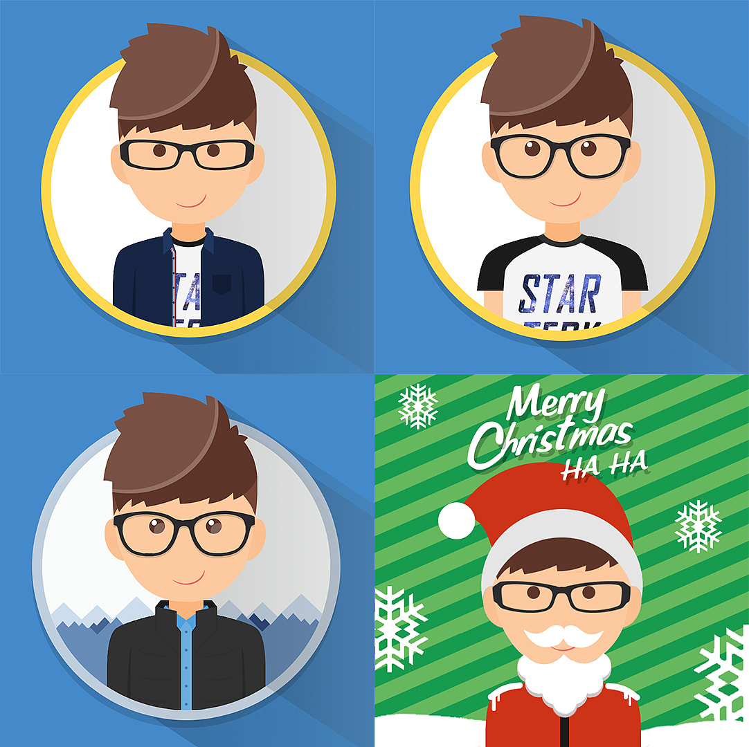 扁平化头像系列（图ZMjU1MzcwMjA=） - 其他平面 - 站酷设计师Dornam原创素材 - 站酷ZCOOL