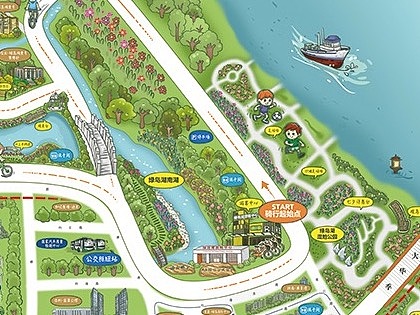 佛山绿岛湖手绘地图等三则