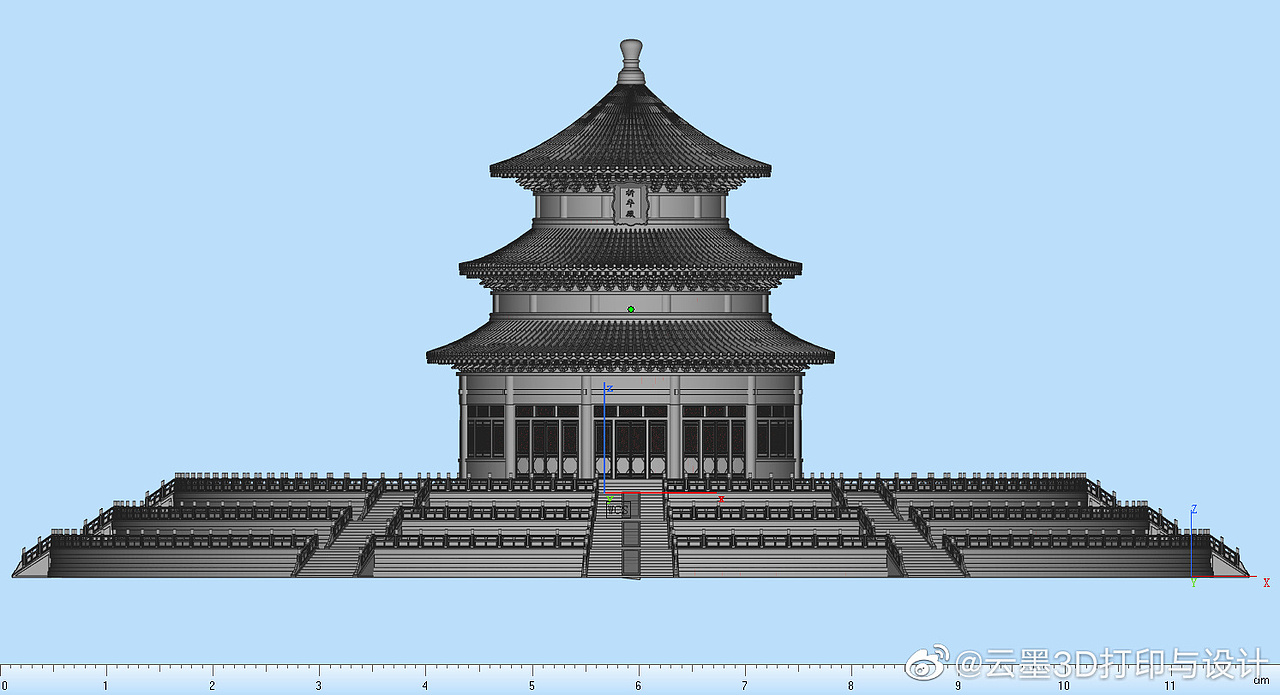 3d打印祈年殿数字模型