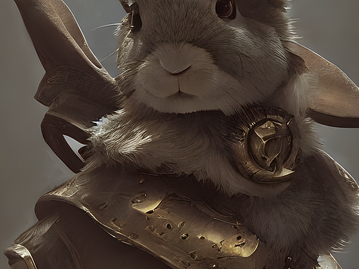 #站酷夢(mèng)筆#兔子，戰(zhàn)神，幻想，電影照明，高度詳細(xì)的，（個(gè)人主頁(yè)-ZNjMyNzAyMjg=） - AI作品 - 站酷設(shè)計(jì)師彈射兔原創(chuàng)素材 - 站酷ZCOOL