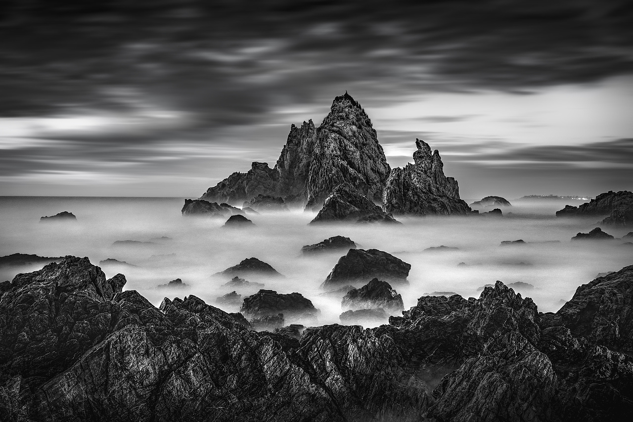 【桂林大河】-黑白山水间