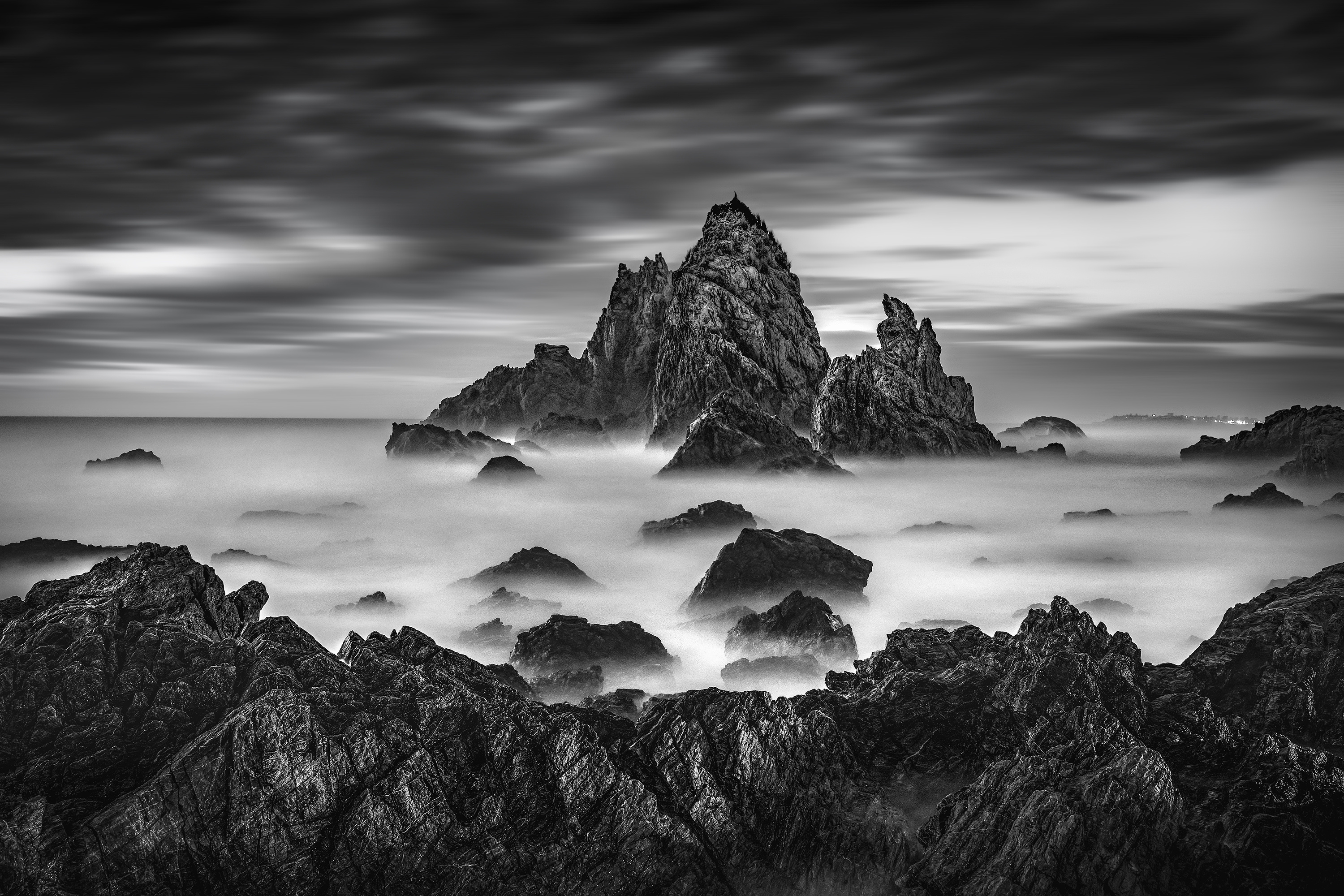 【桂林大河】-黑白山水间