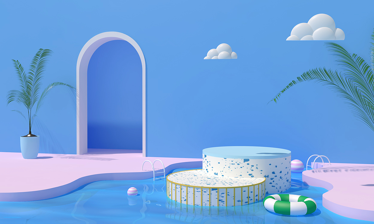 c4d场景建模练习|三维|场景|暖阳欧尼_原创作品-站酷(zcool)