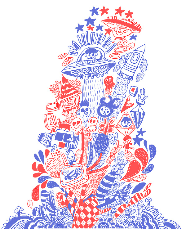 红蓝科技|插画|艺术插画|小爱迪生 - 原创作品 - 站酷 (zcool)