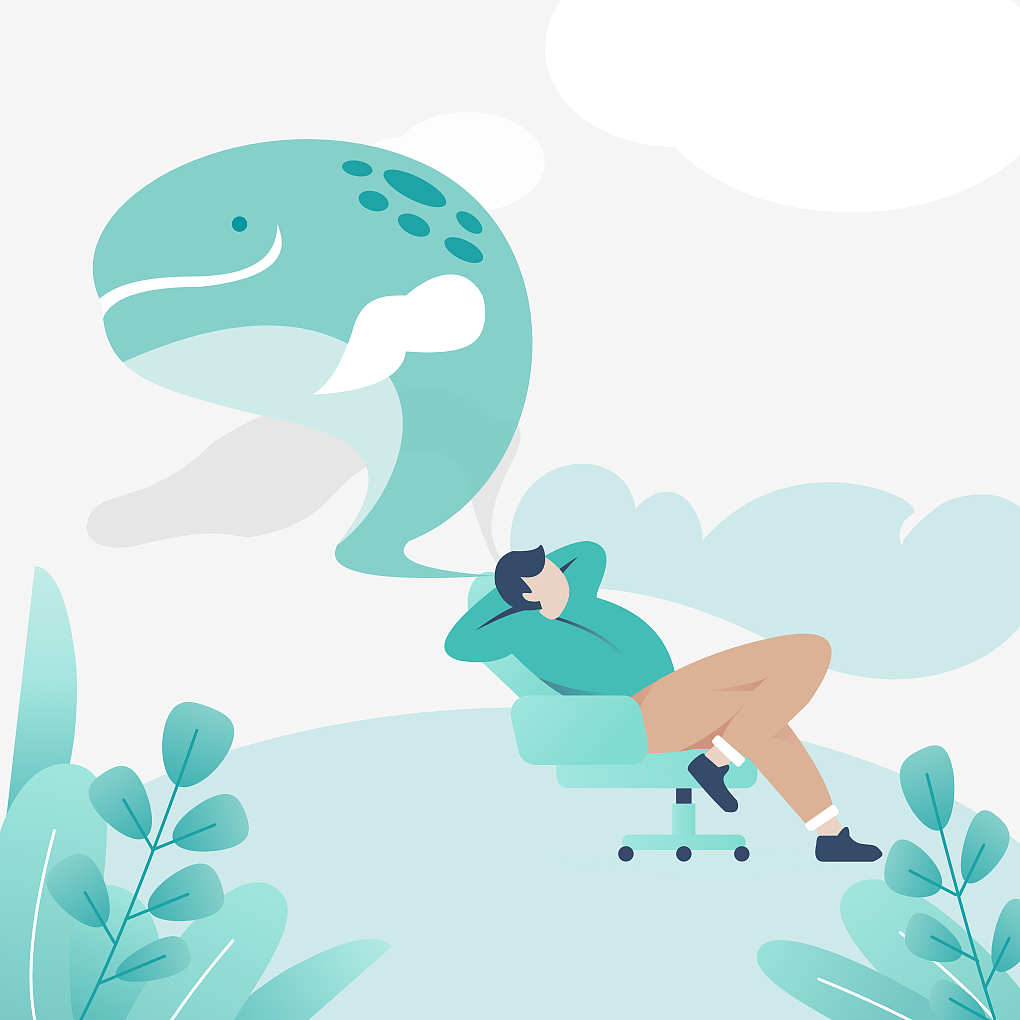 海马减压运营插画