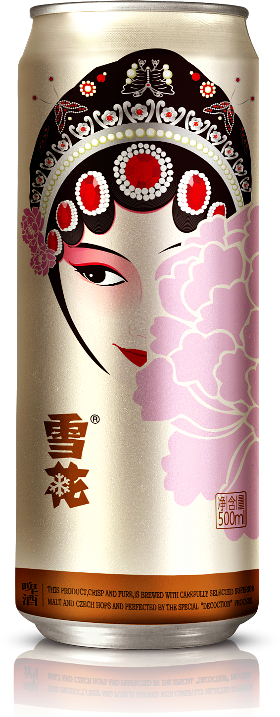 雪花花旦脸谱包装瓶