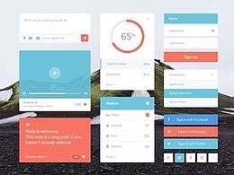 (含MyriadPro和SourceSansPro字体)Freebie PSD