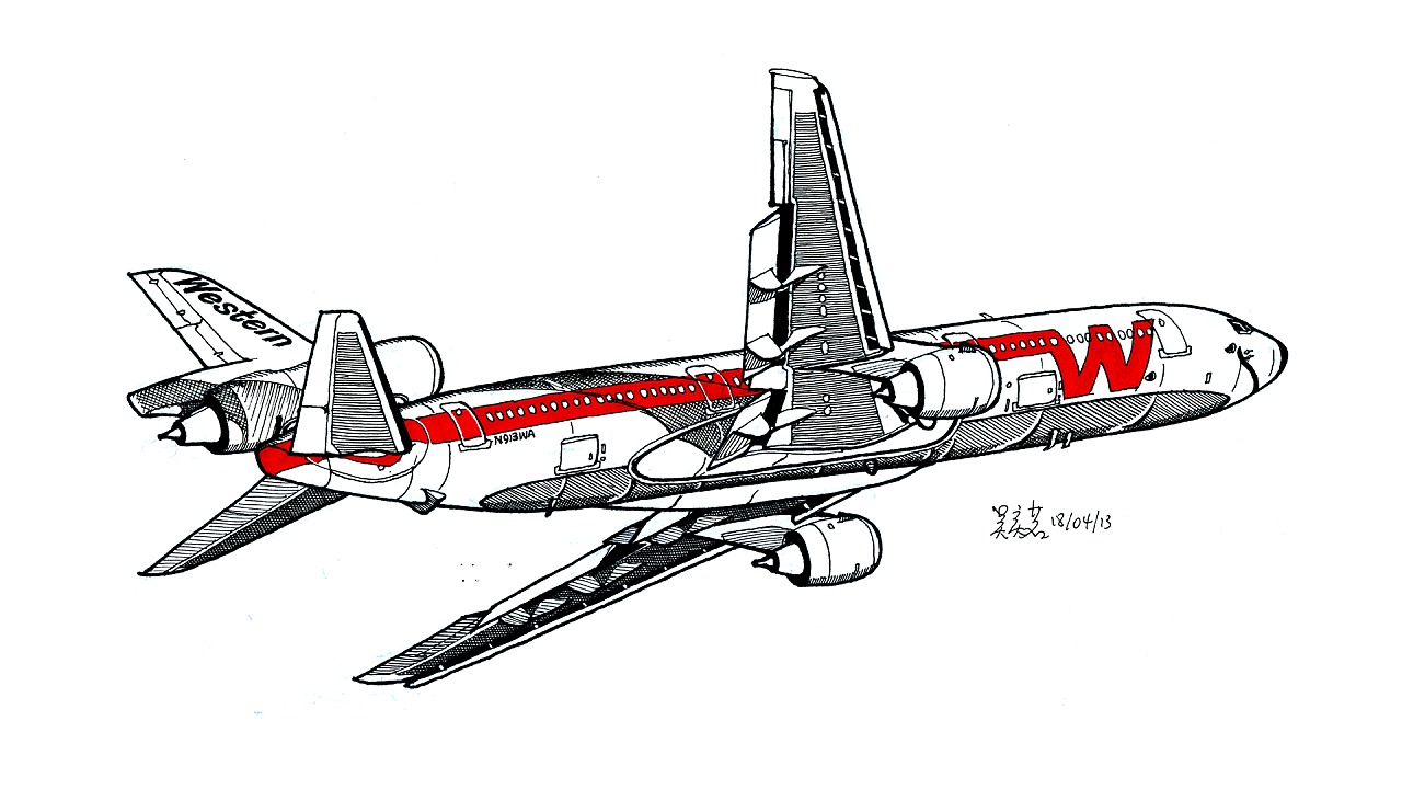 航空模型绘画作品图片