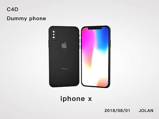 Iphone x C4D 建模 模型
