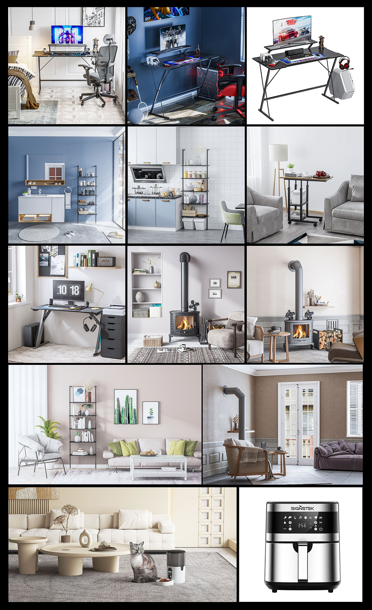 一些工作场景(亚马逊家具)+加一些练习