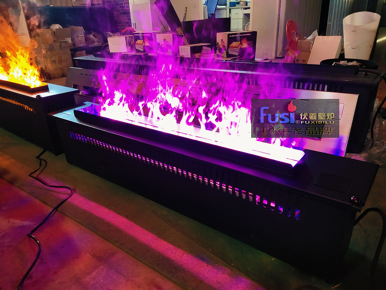 超薄雾化壁炉下宽11-16cm加湿3d蒸汽壁炉伏羲火口居中