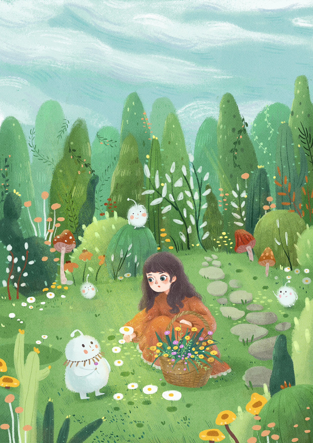 植物精灵园|插画|儿童插画|瓶子插画_原创作品-站酷(zcool)