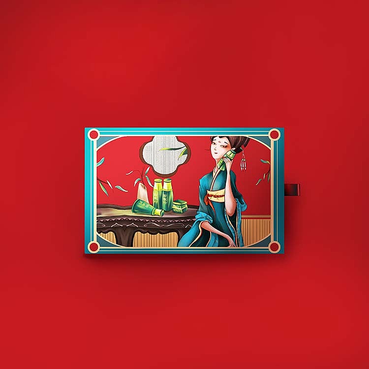 化妆品包装插画