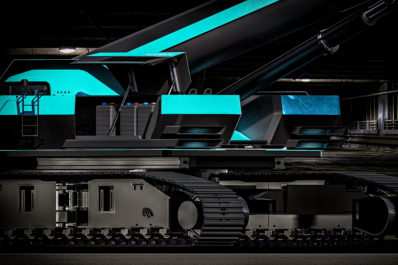 SUNWARD 山河智能 - 5G履带式起重机（图ZMjc3NTMzMTg4） - 工业用品/机械 - 站酷设计师山城SHANCHENG原创素材 - 站酷ZCOOL