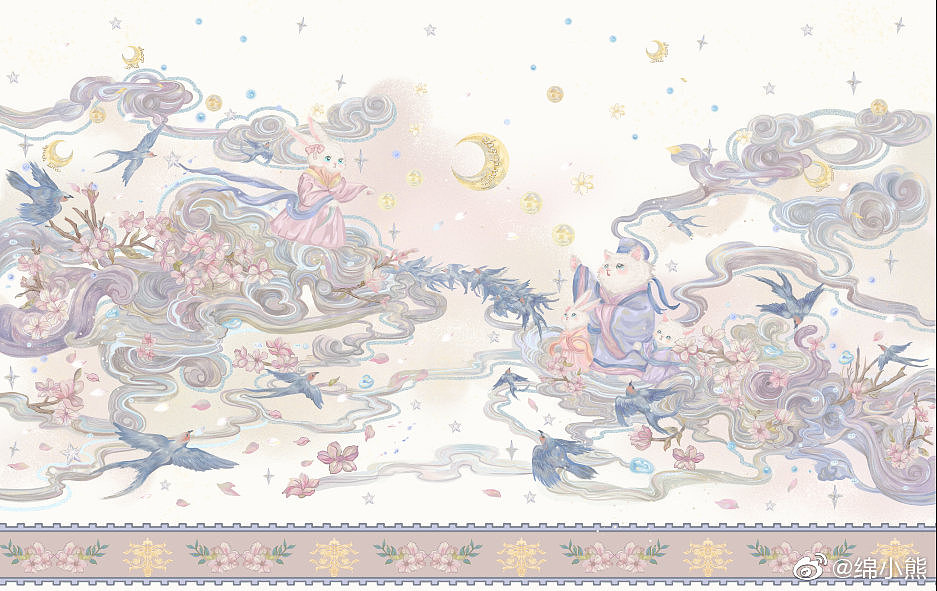 牛郎织女（图ZMTczNjAwNDY0） - 商业插画 - 站酷设计师熊绵绵原创素材 - 站酷ZCOOL