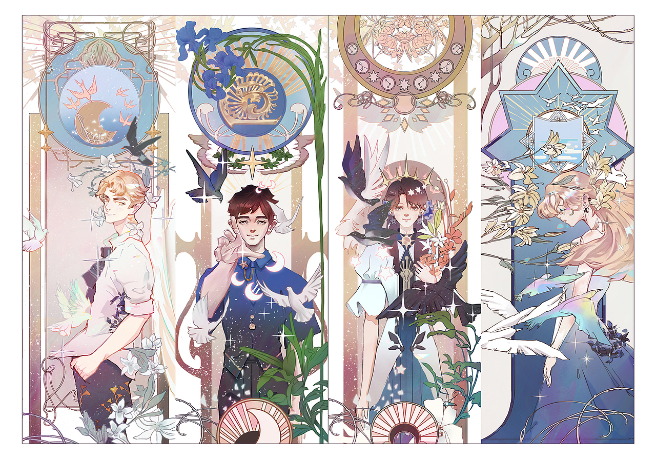 书签插画绘制（图ZMTc4MzU2NTYw） - 创作习作 - 站酷设计师小支同學原创素材 - 站酷ZCOOL