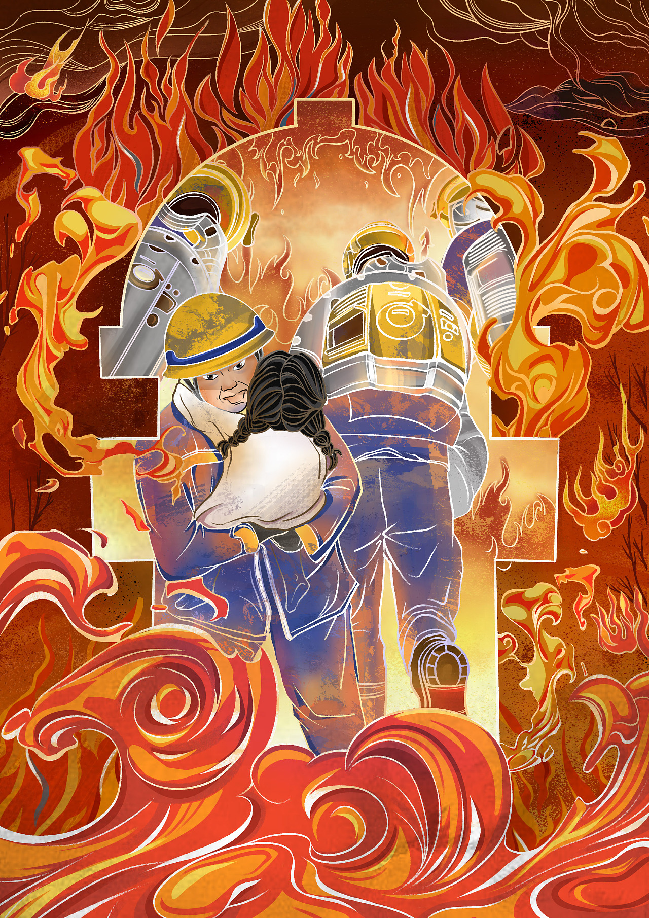 防火救灾|插画|创作习作|秋桂子 - 原创作品 - 站酷 (zcool)