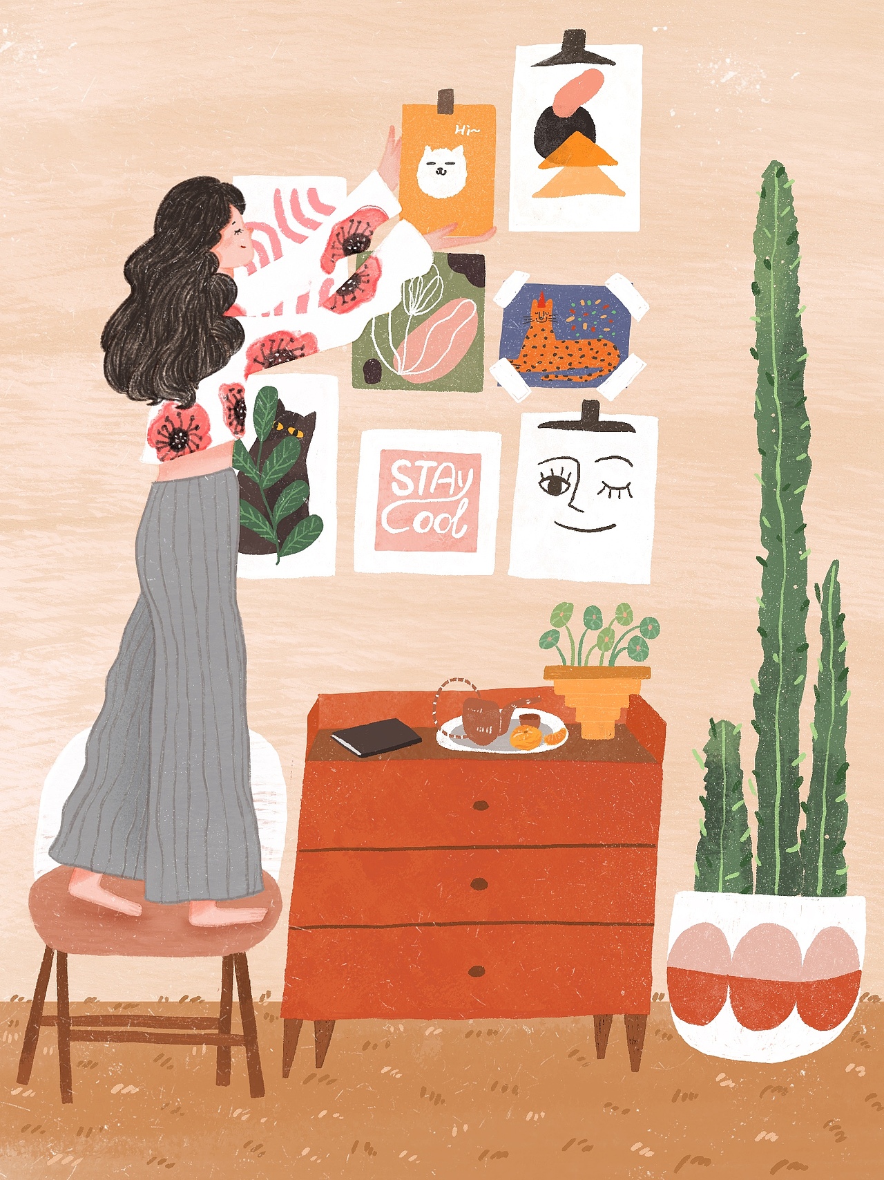 一个人系列|插画|创作习作|momoandlele_原创作品-站酷zcool