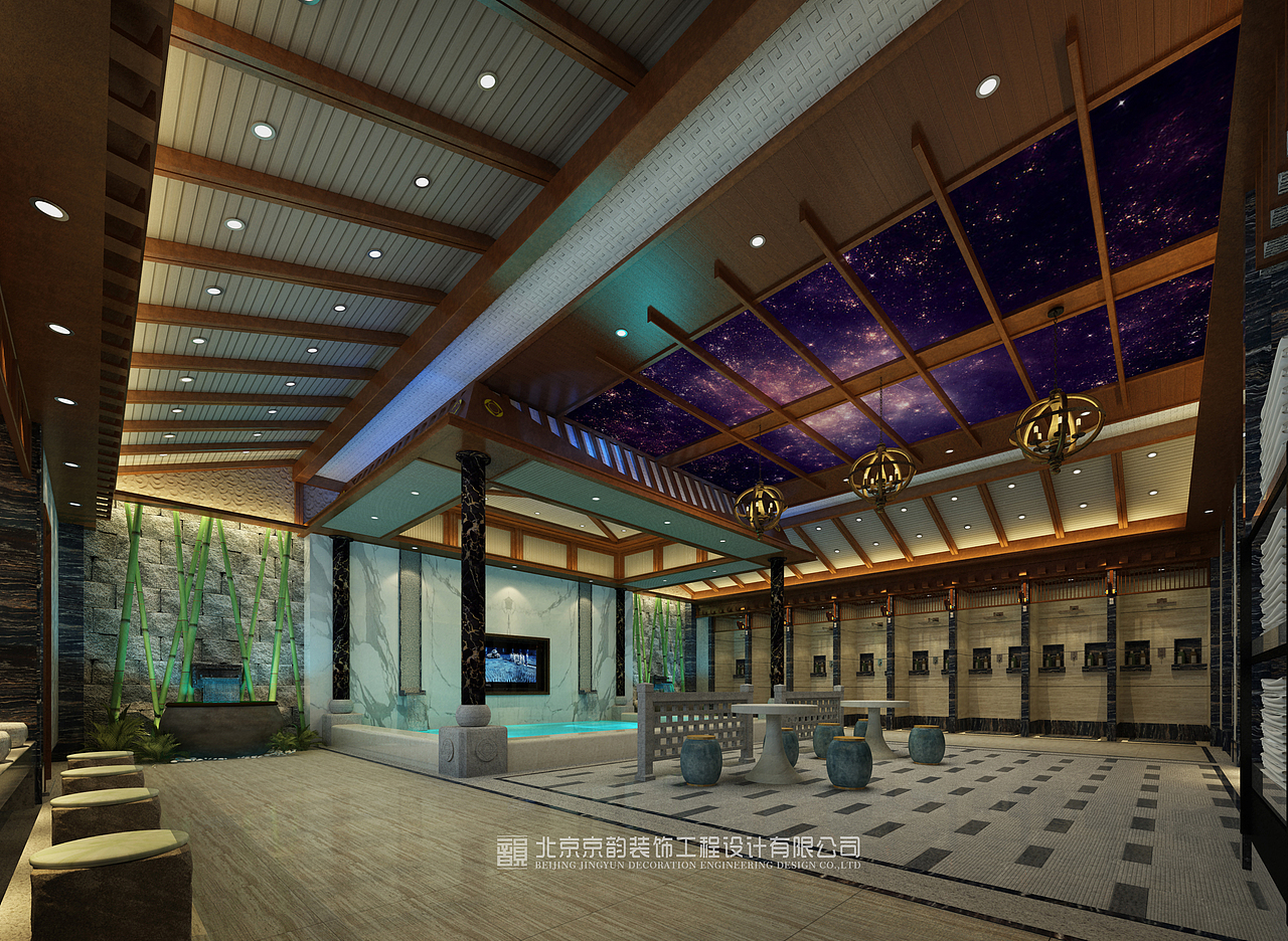 京韵设计-郑韵：北京亿方源休闲会馆（图ZMTkyMDY1NDU2） - 家装设计 - 站酷设计师京韵设计原创素材 - 站酷ZCOOL