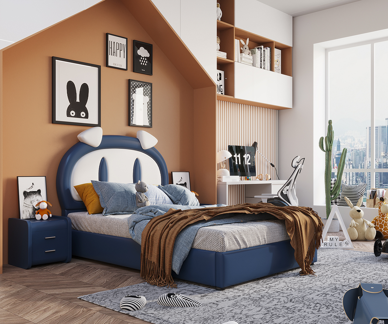 小猪儿童家具床