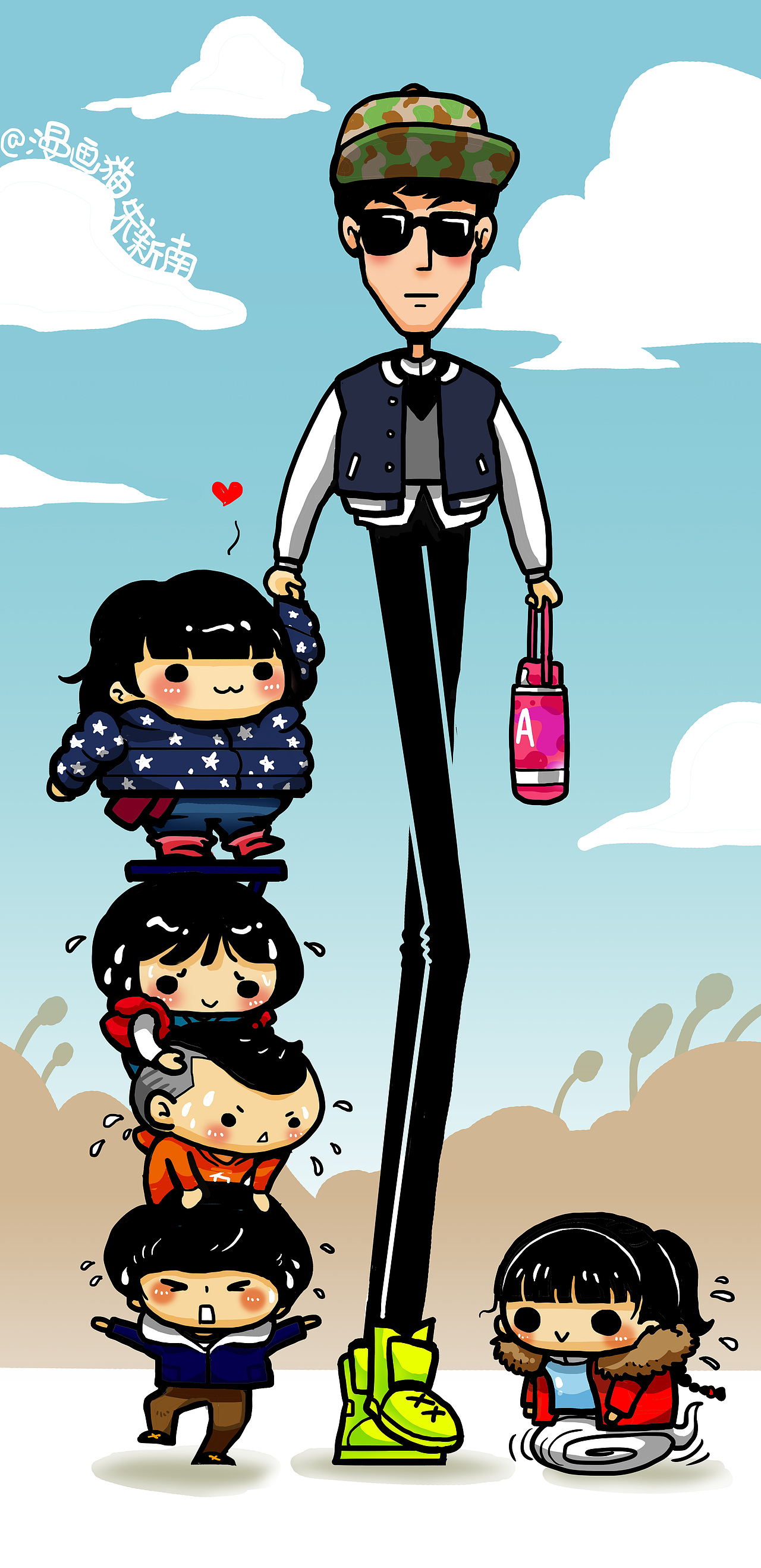 爸爸去哪儿系列|动漫|短篇/格漫|漫画猫朱新南_原创作品-站酷zcool