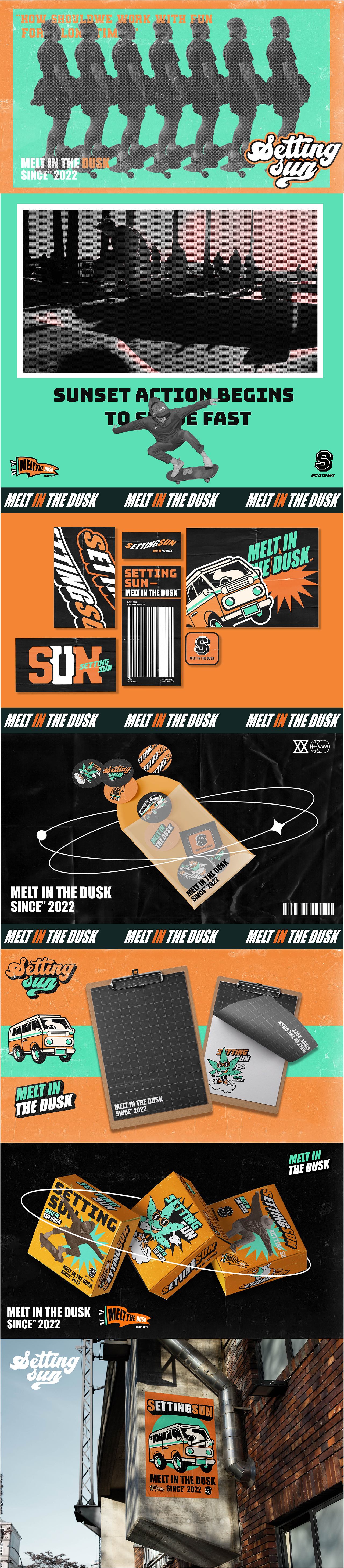 落日计划 室内滑板公园视觉系统 品牌设计