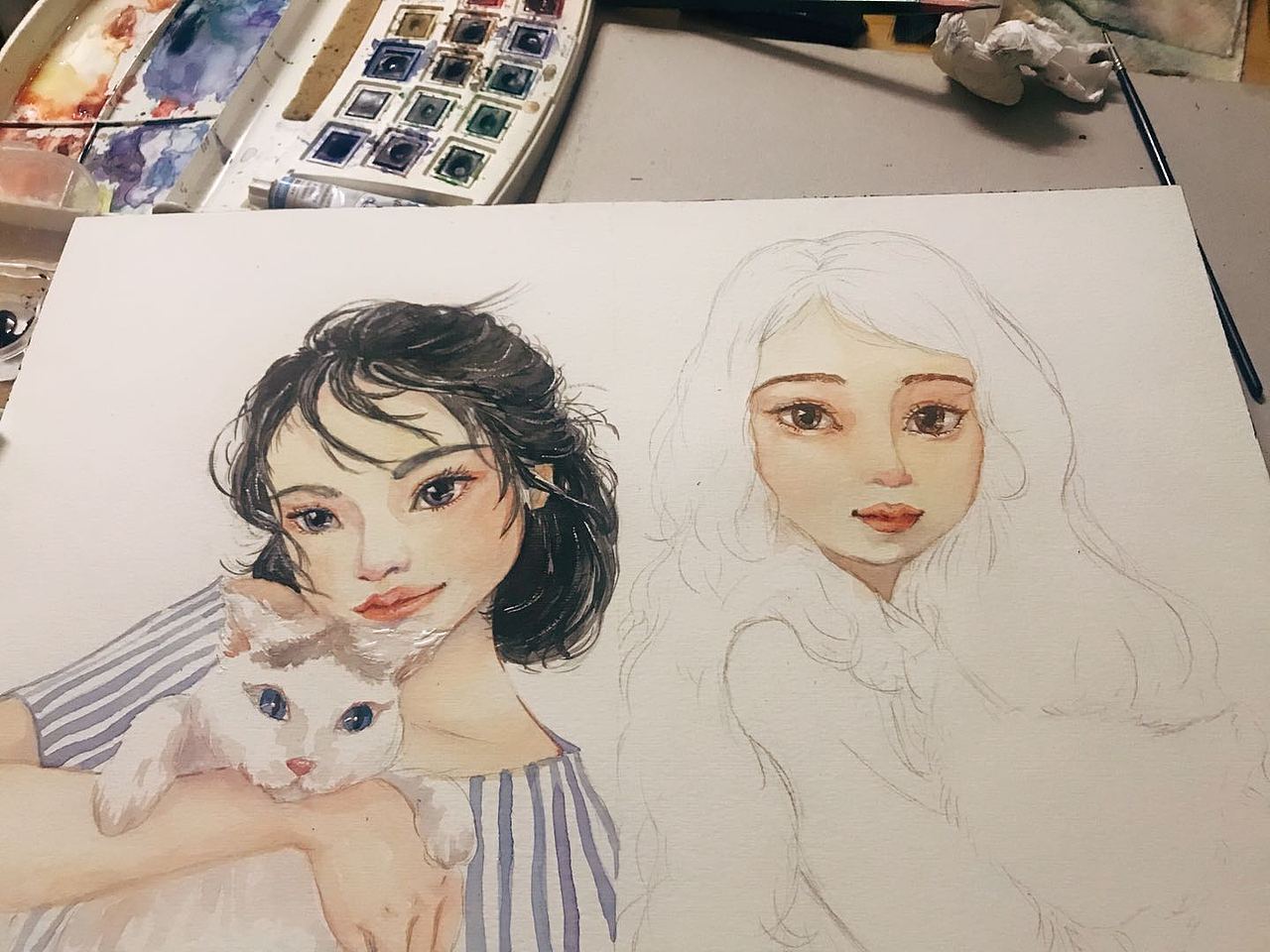 闺蜜（图ZMjA0NzgxNTY0） - 创作习作 - 站酷设计师羅北北_原创素材 - 站酷ZCOOL