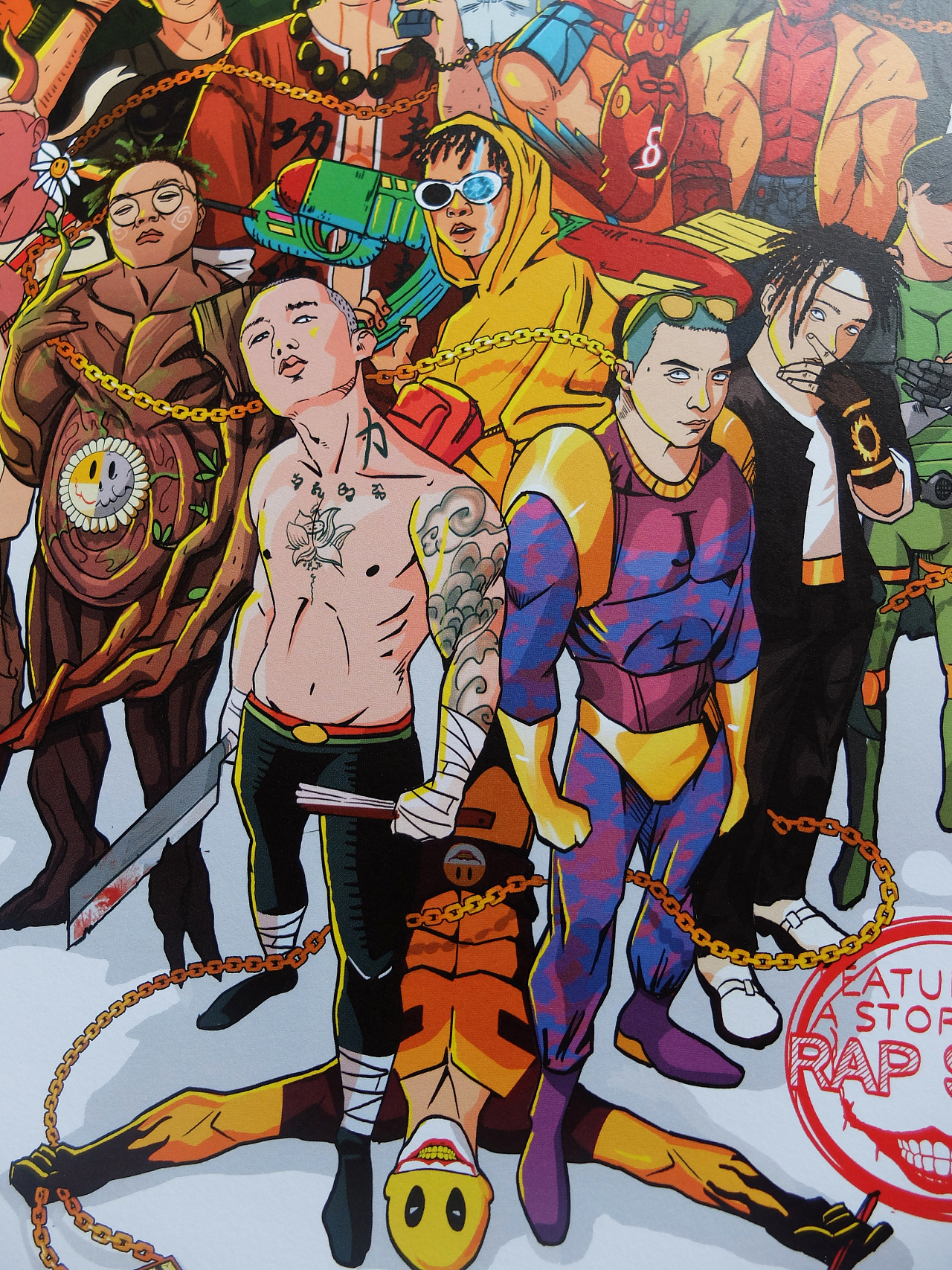 rapperstar大集合 |插画|新锐潮流插画|疯脸loonyface - 原创作品