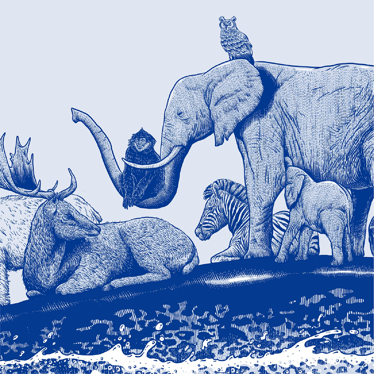 原创插画｜诺亚方舟（图ZMjY2ODY5MDY0） - 商业插画 - 站酷设计师花椒的Alex原创素材 - 站酷ZCOOL