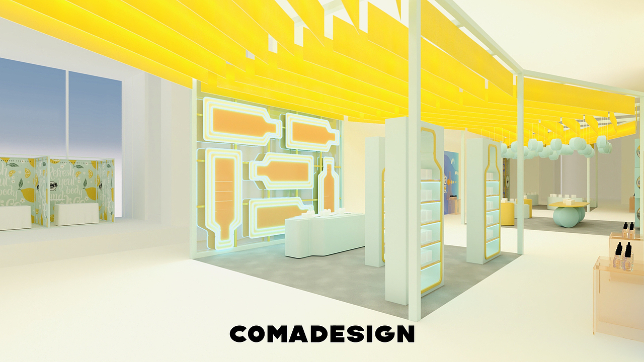 酵素品牌線下活動場景設(shè)計展位設(shè)計氛圍布置（圖ZMjc0MDYzMTE2） - 展陳設(shè)計 - 站酷設(shè)計師昏迷設(shè)計原創(chuàng)素材 - 站酷ZCOOL