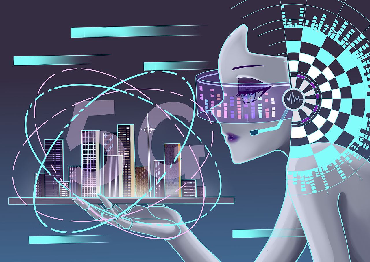 互联网人工智能5g时代插画