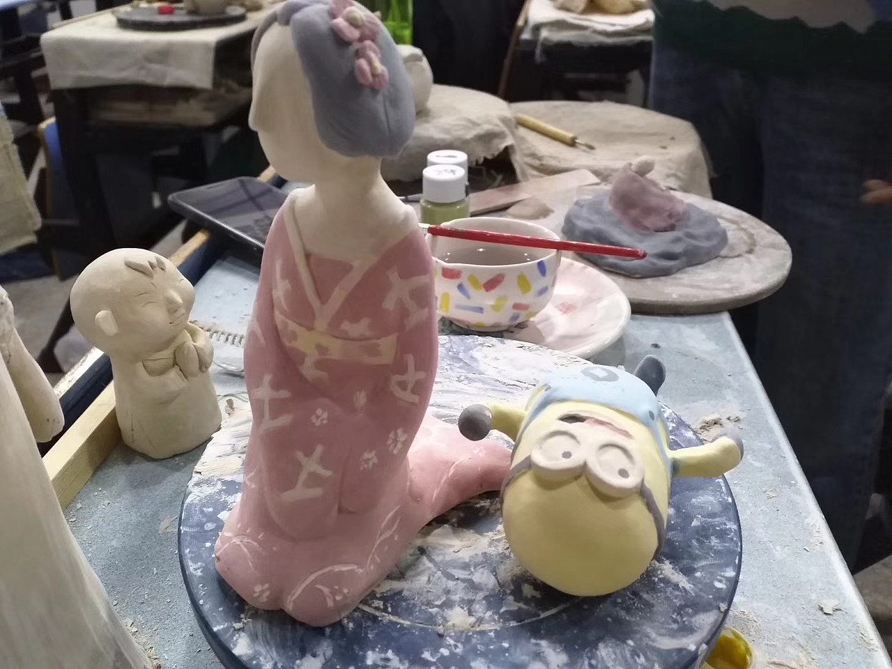 陶艺侍女人物|手工艺|其他手工艺|z37766908_原创作品-站酷zcool