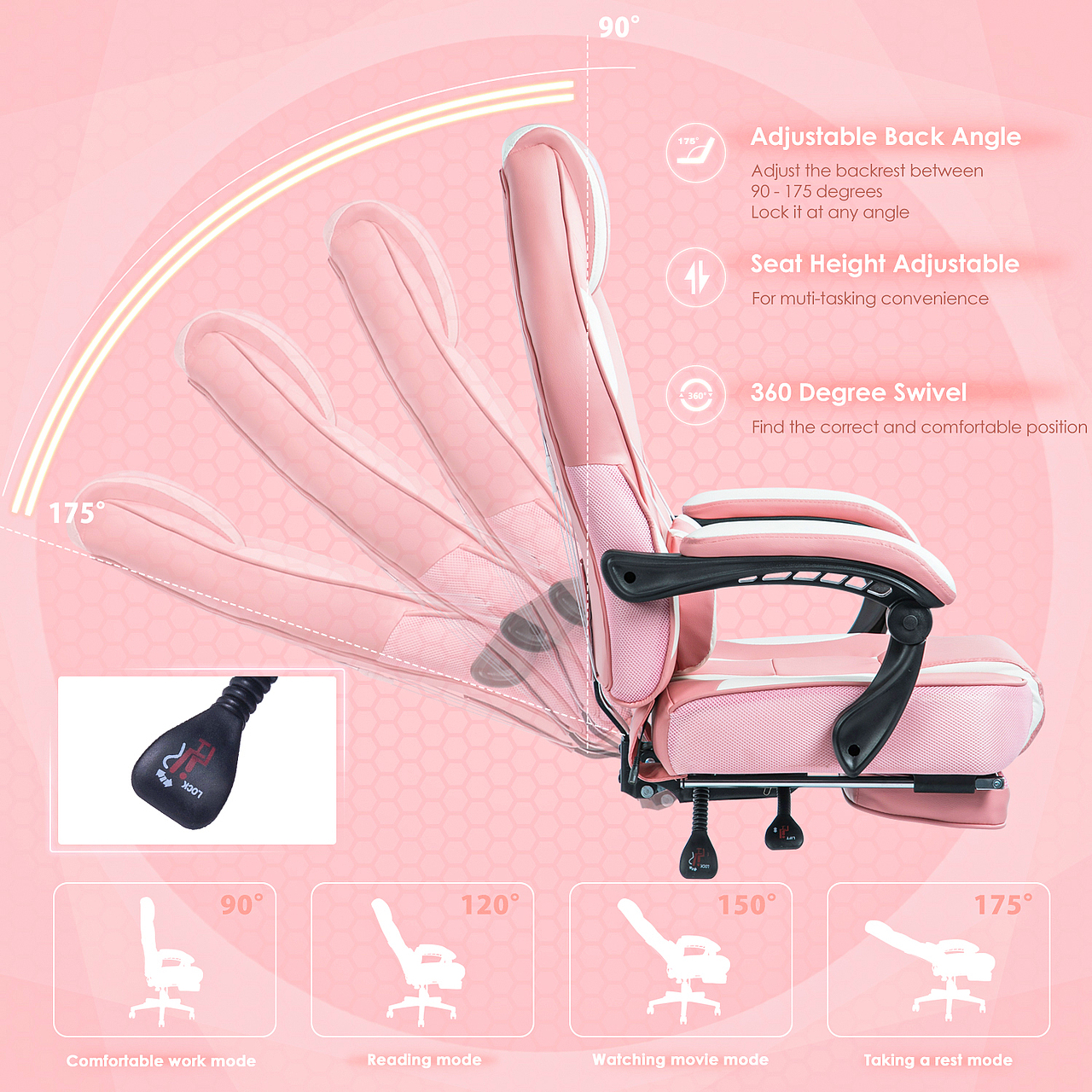 亚马逊主辅图-粉系电竞椅（图ZMjMzNTMzNzQ0） - 其他平面 - 站酷设计师cahyhl原创素材 - 站酷ZCOOL