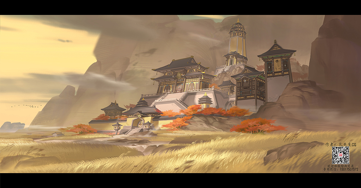 二次元中国风场景原画概念设计