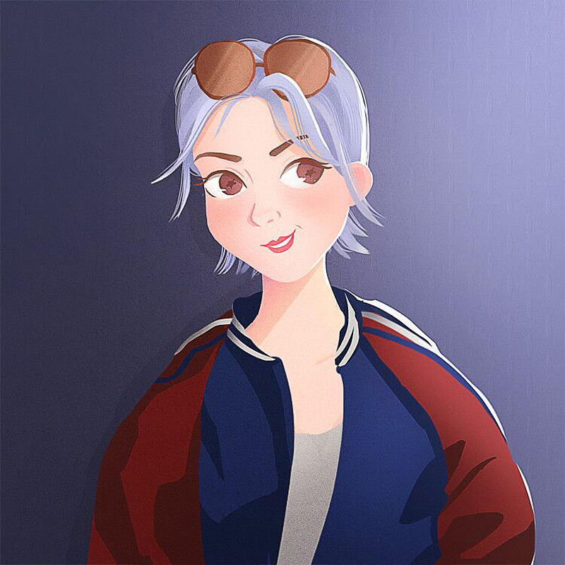 插画头像（图ZMTE5MzA5OTA0） - 创作习作 - 站酷设计师橙蓝白红原创素材 - 站酷ZCOOL