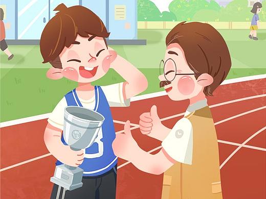 阅读交互插画风格展示