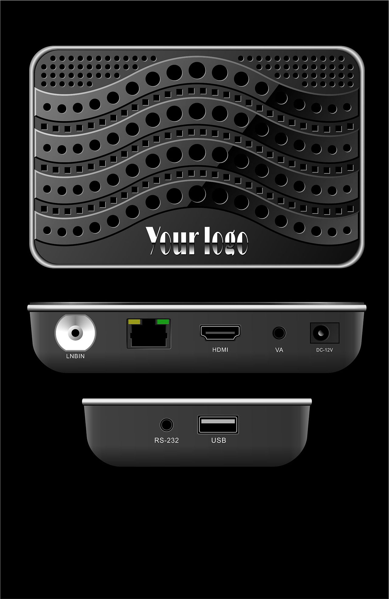 机顶盒产品外观设计效果图