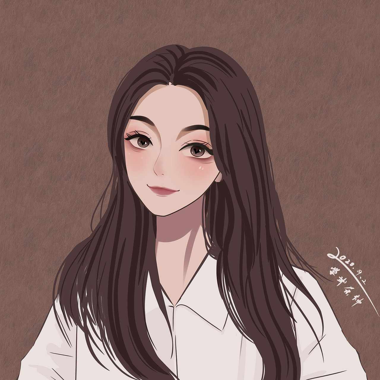 手绘头像插画简单板绘可爱头像