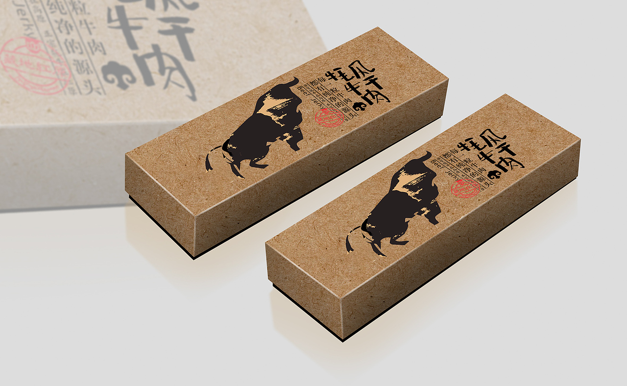 红原遛遛牛包装设计