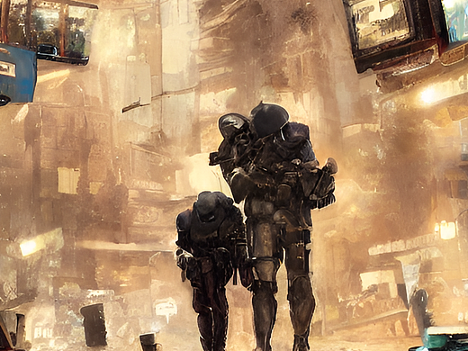 #AI创作实验室#警察，犯罪现场