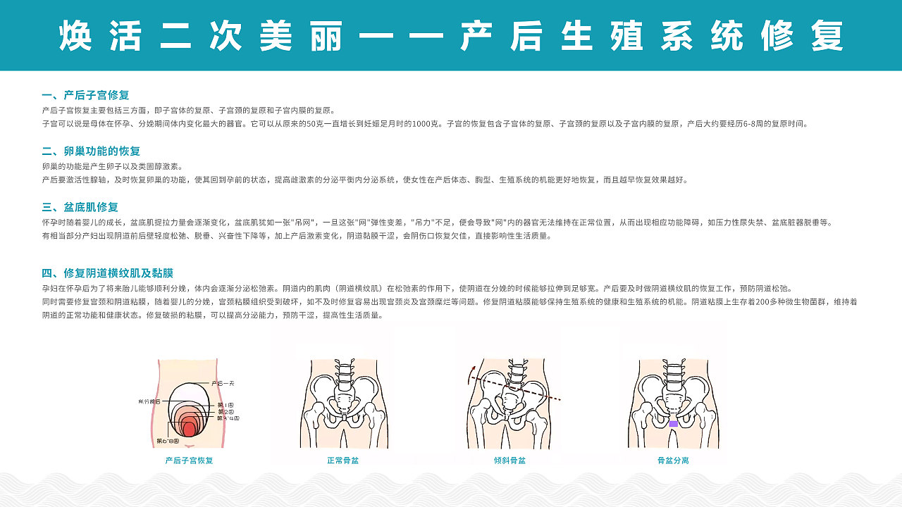 产后恢复海报