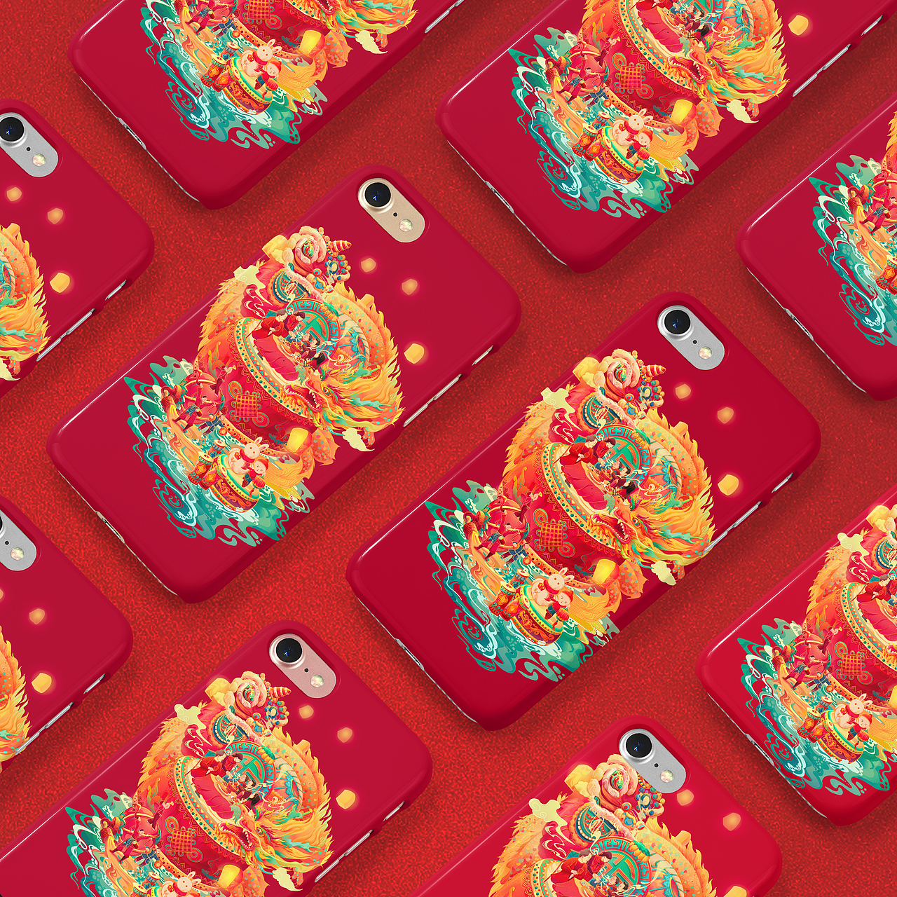 春节-新年贺图插画（图ZMzA0OTc3MTU2） - 商业插画 - 站酷设计师尚存SHANGCUN原创素材 - 站酷ZCOOL