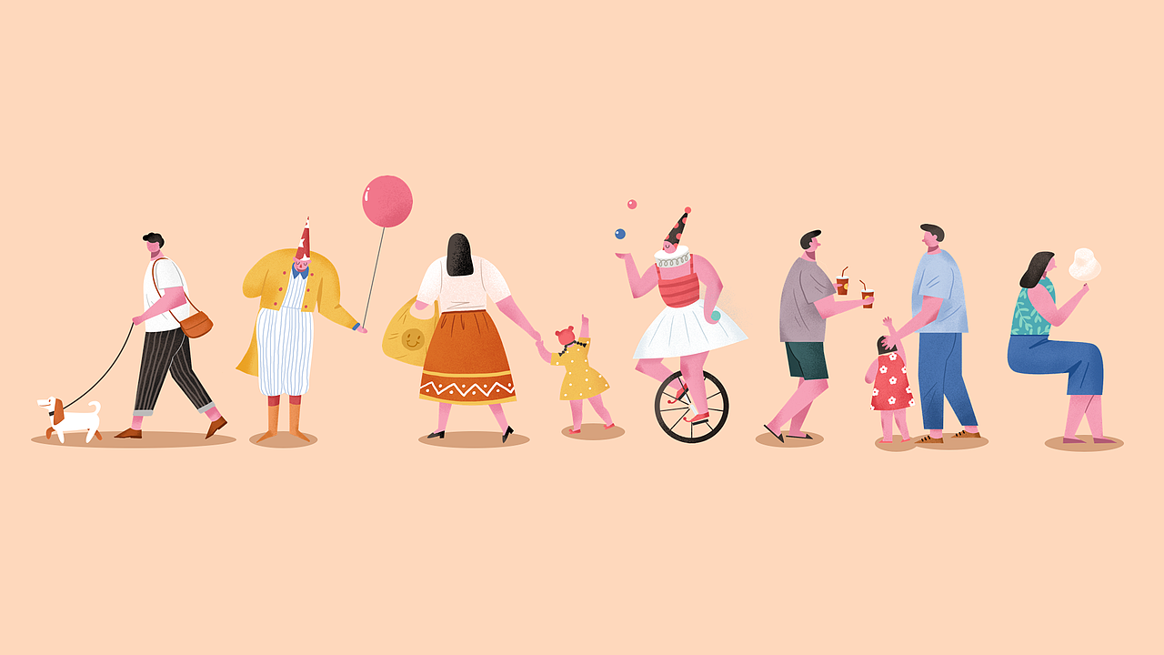 游乐场插画（图ZMTMzODU5MTMy） - 创作习作 - 站酷设计师妍小小原创素材 - 站酷ZCOOL