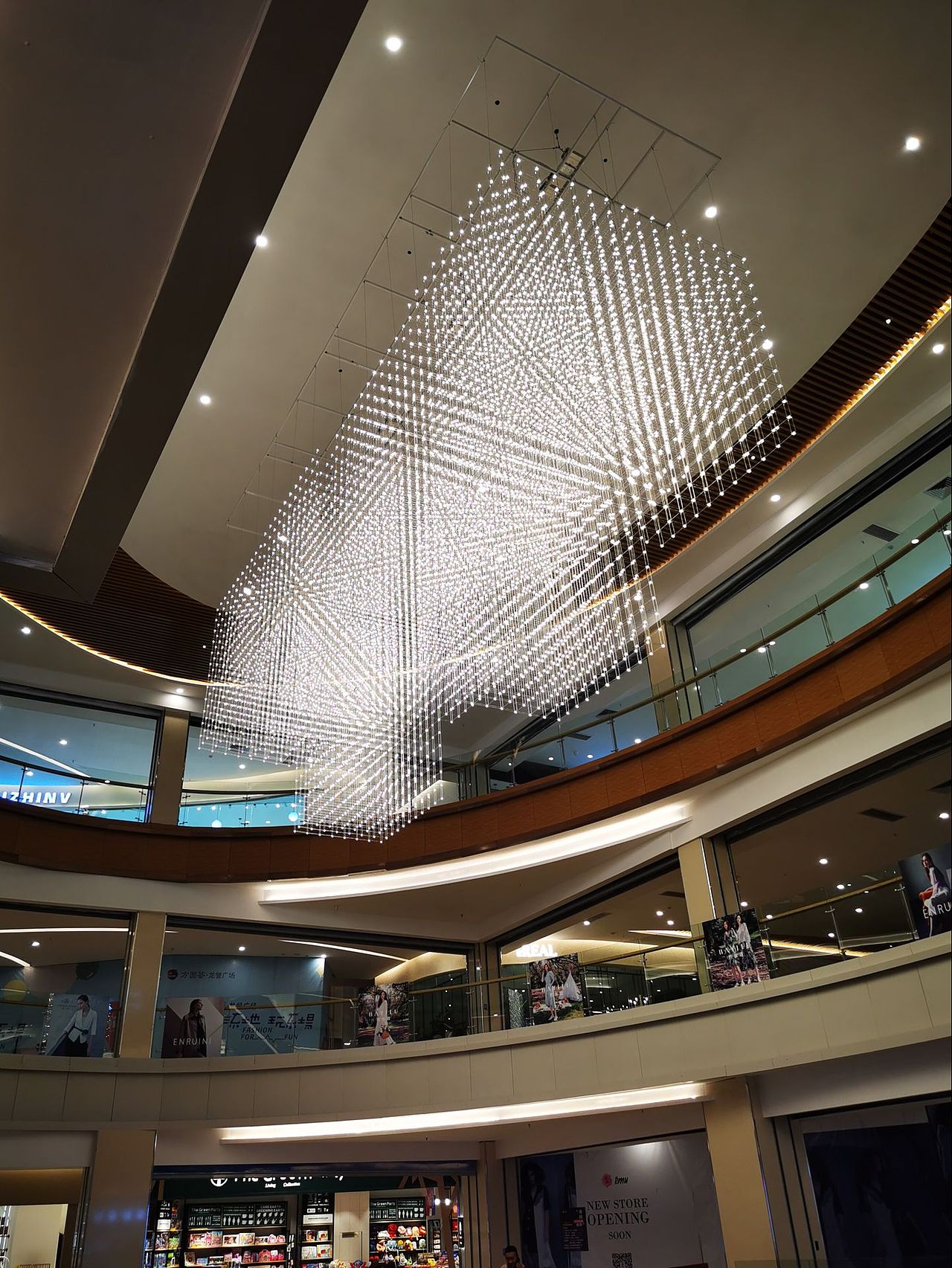 商业中庭灯光装饰 LED光立方吊灯 售楼区沙盘空中吊灯