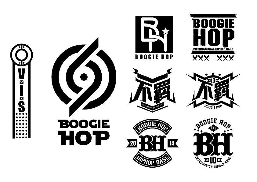 BOOGIE HOP舞团 视觉设定（图ZOTkxODM5MTY=） - Logo - 站酷设计师万鱼鱼原创素材 - 站酷ZCOOL