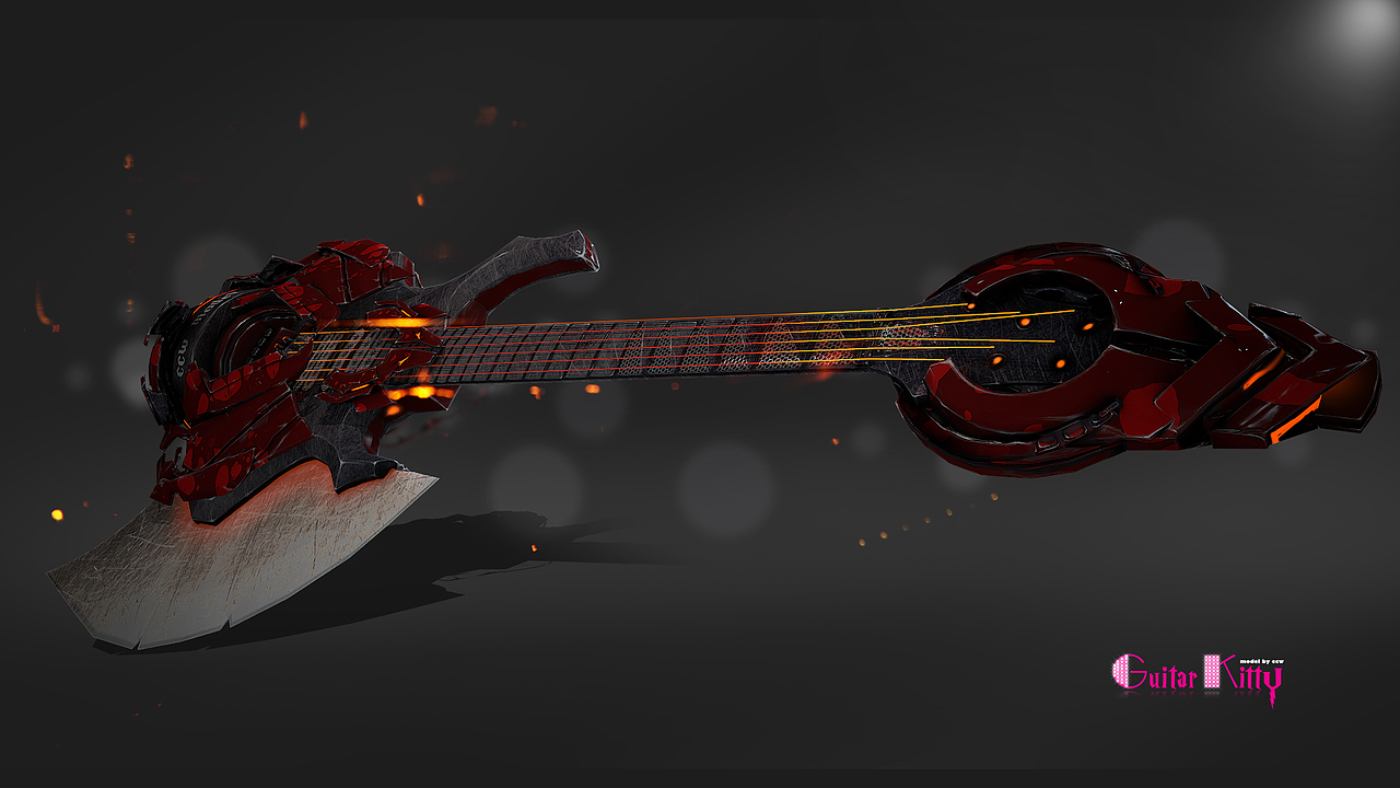 GuitarKitty ①（图ZMjA5NzQ5MTI=） - 人物/生物 - 站酷设计师Adam_陈原创素材 - 站酷ZCOOL