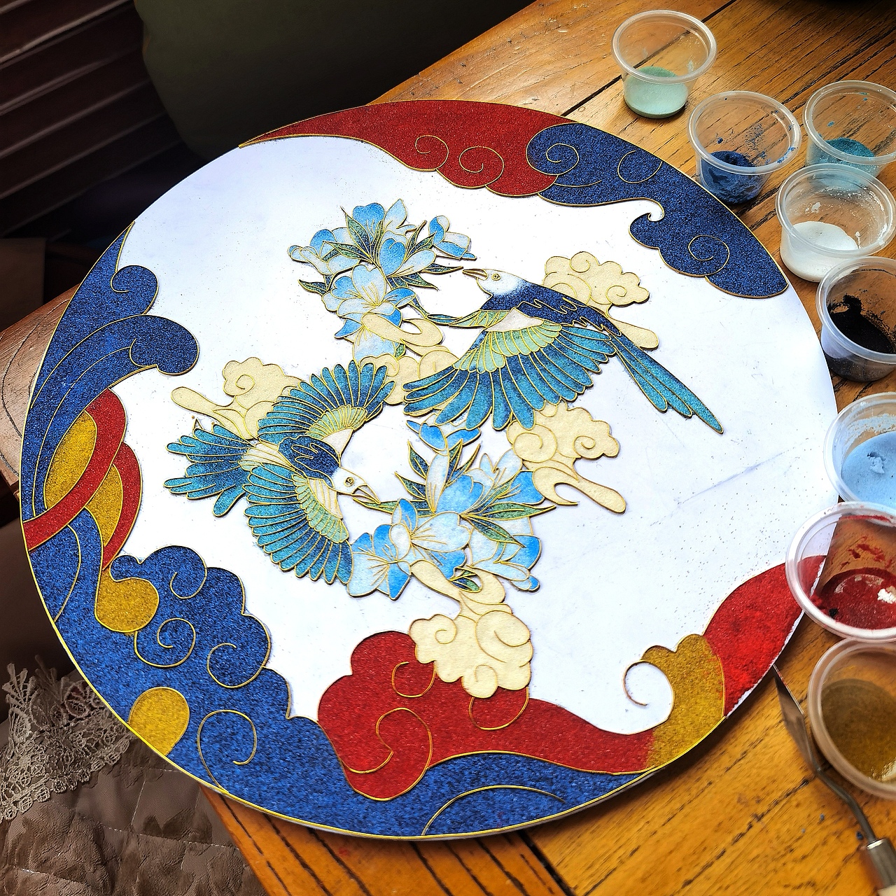 掐丝珐琅——喜上眉梢