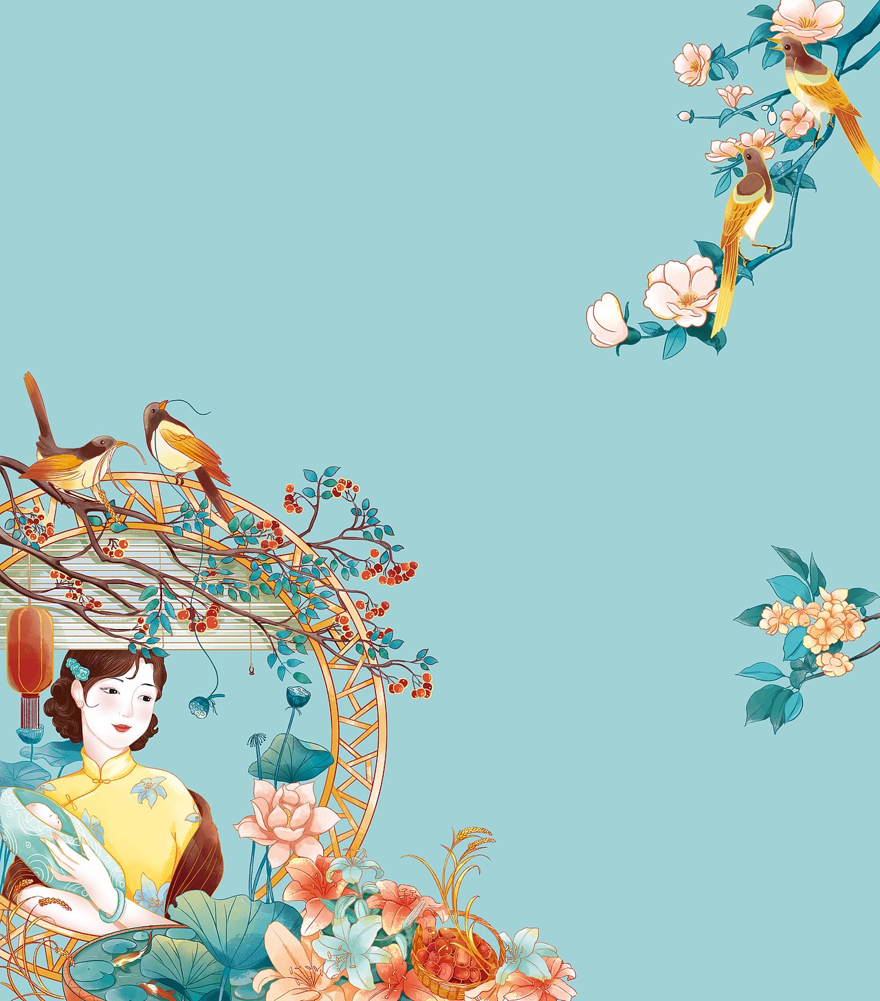  月子餐插画包装